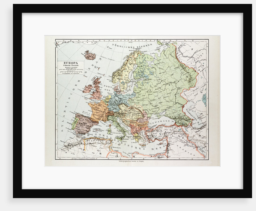 Map of Europe 1899 by Anonymous