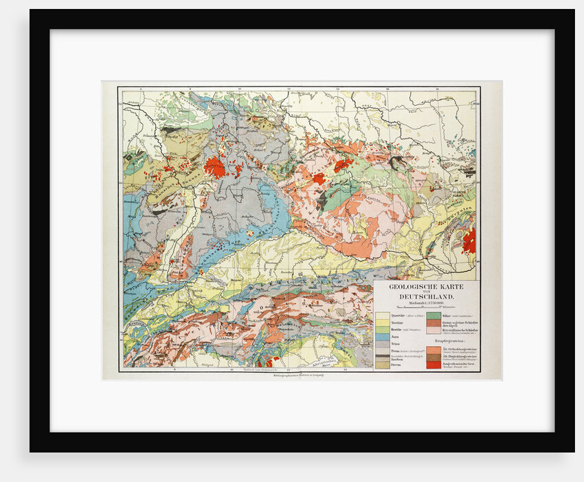 Geological Map of Germany 1899 by Anonymous