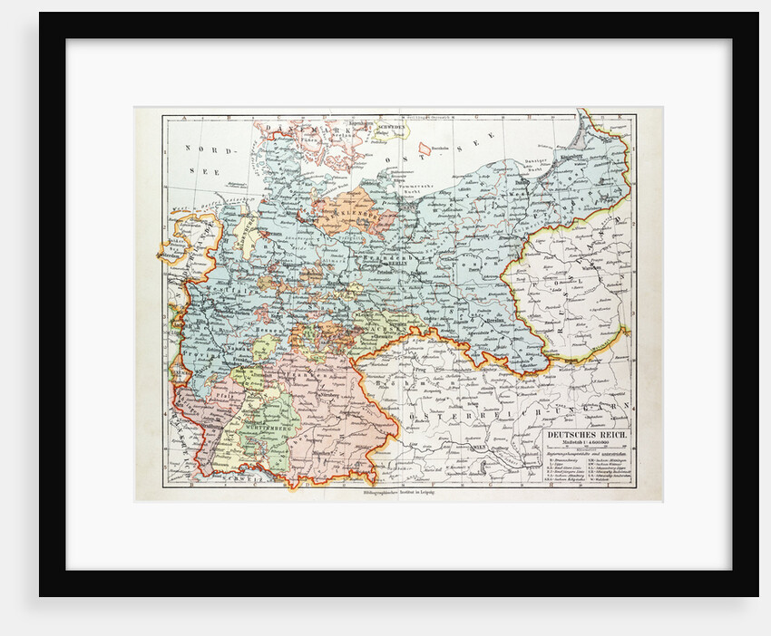 Map of the German Empire 1899 by Anonymous