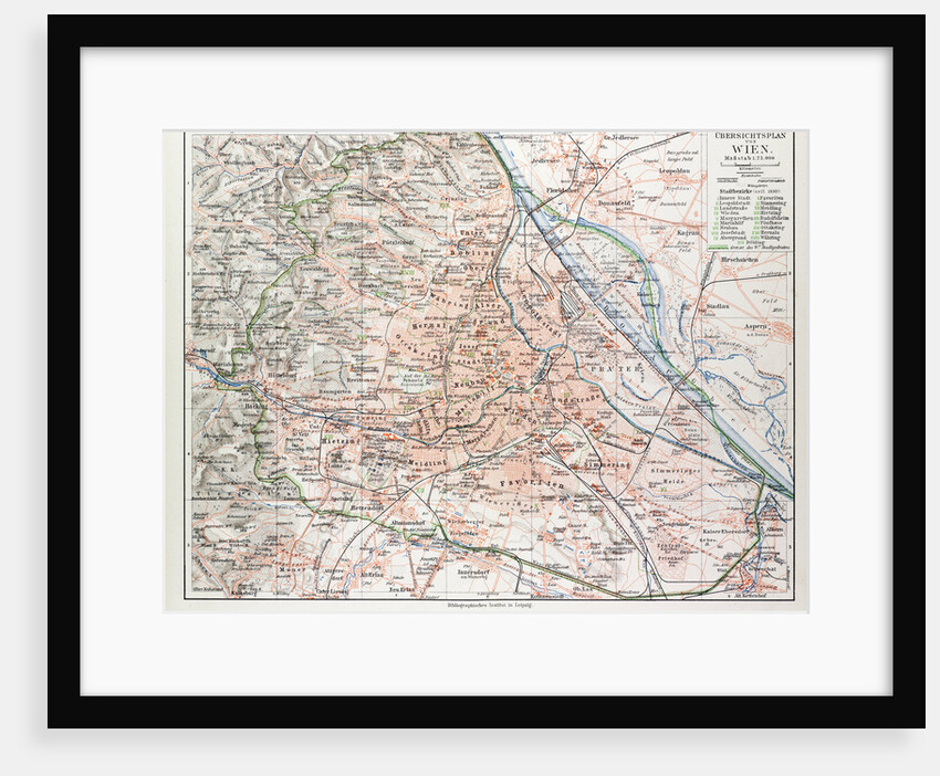 Map of Vienna Austria 1899 by Anonymous