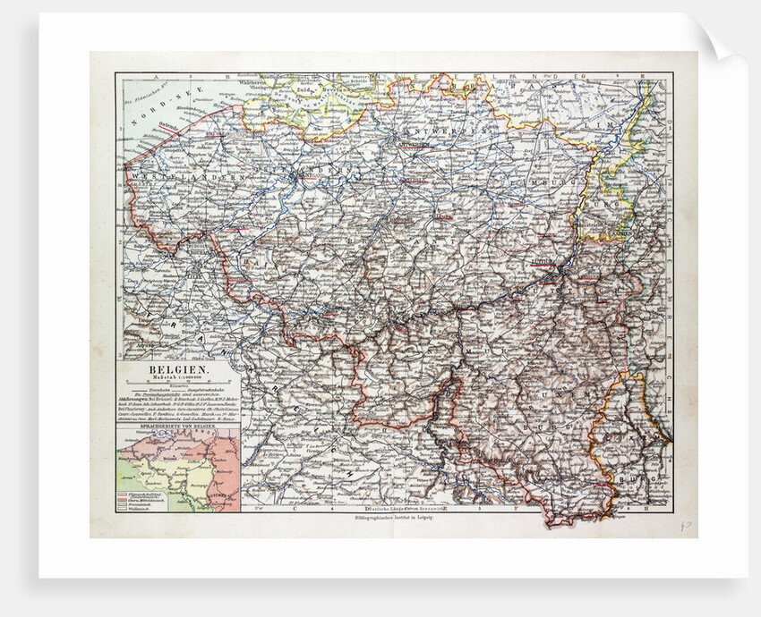 Map of Belgium 1899 by Anonymous