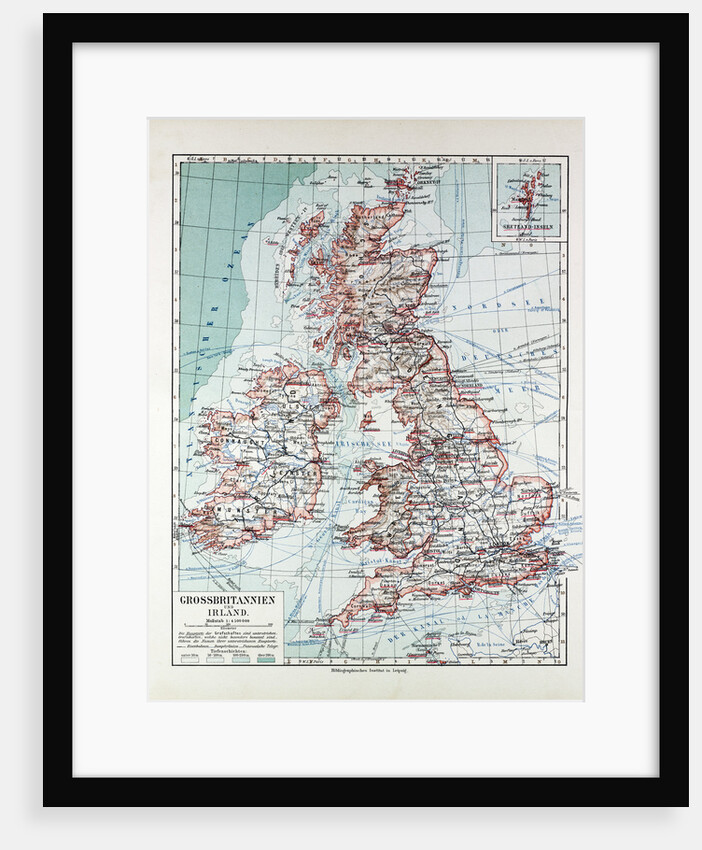 Map of Great Britain and Ireland 1899 by Anonymous