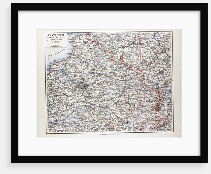 Map of the North Eastern Part of France 1899 by Anonymous