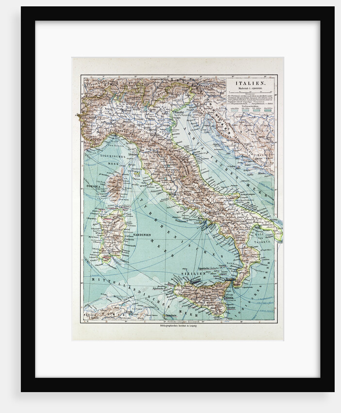 Map of Italy 1899 by Anonymous