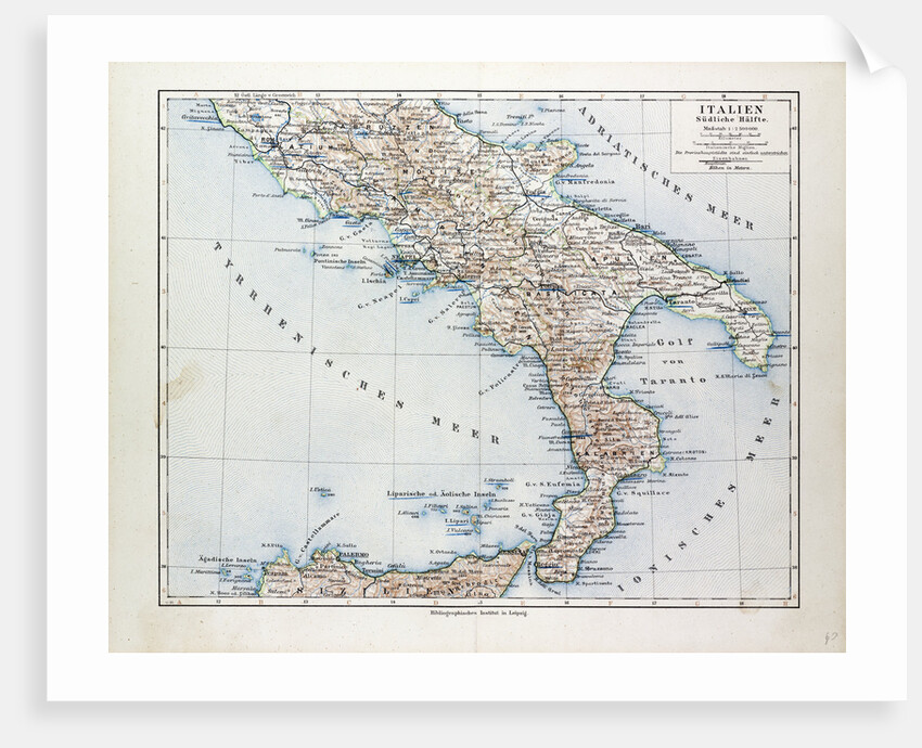 Map of South Italy 1899 by Anonymous