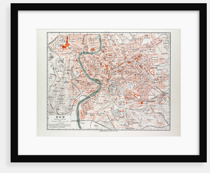 Map of Rome Italy 1899 by Anonymous