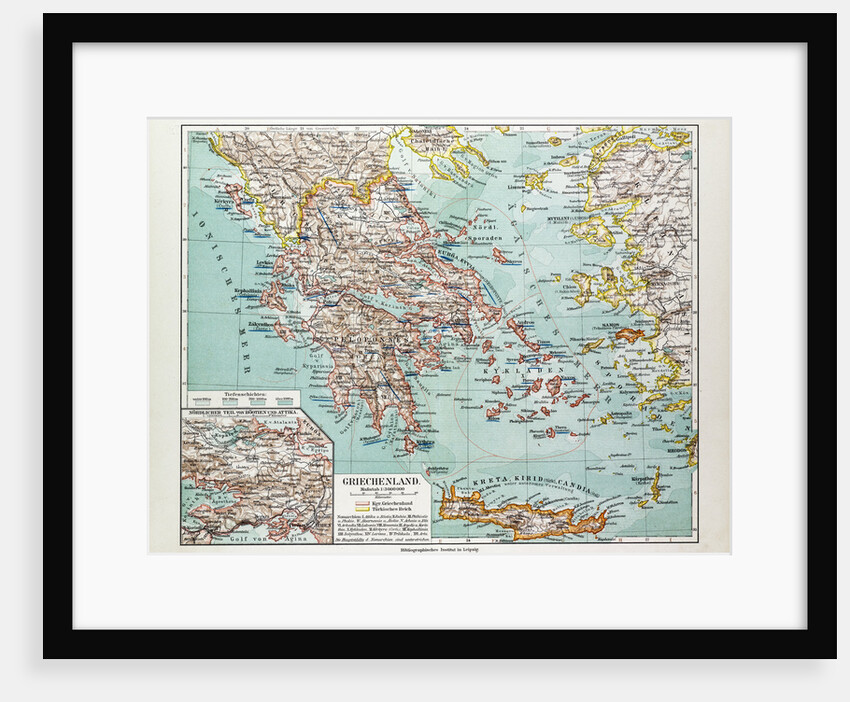 Map of Greece 1899 by Anonymous