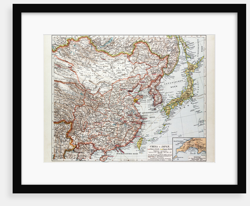 Map of China Mongolia and Japan 1899 by Anonymous
