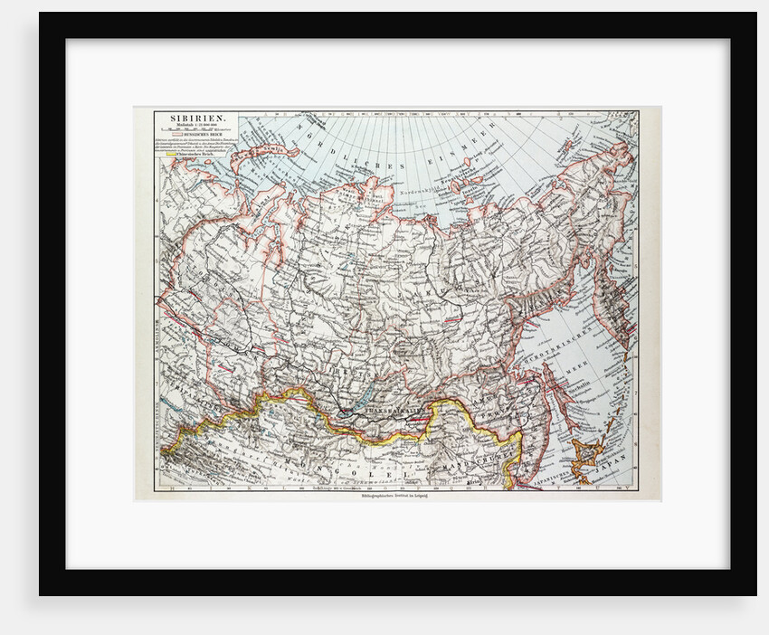 Map of Siberia Russia 1899 by Anonymous