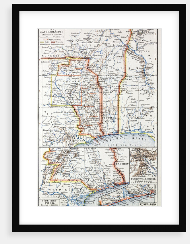 Map of the Republic of Togo 1899 by Anonymous
