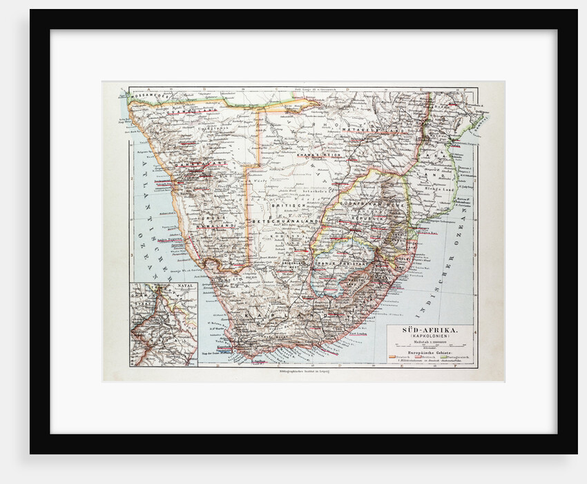 Map of South Africa 1899 by Anonymous