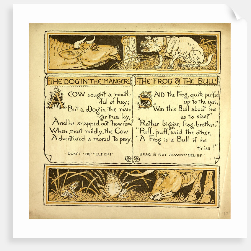 The Dog in the Manger the Frog and the Bull by Anonymous