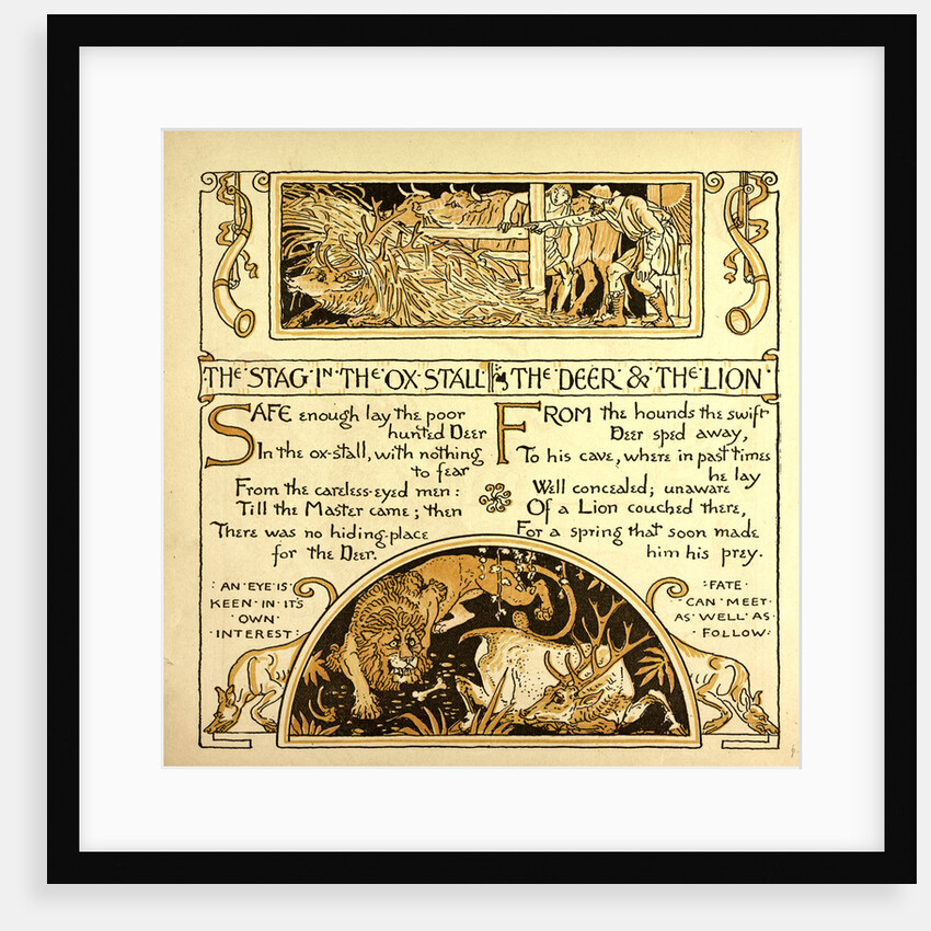 The Stag in the Ox Stall the Deer and the Lion by Anonymous