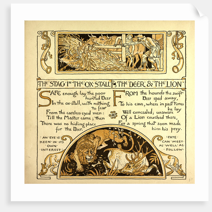 The Stag in the Ox Stall the Deer and the Lion by Anonymous