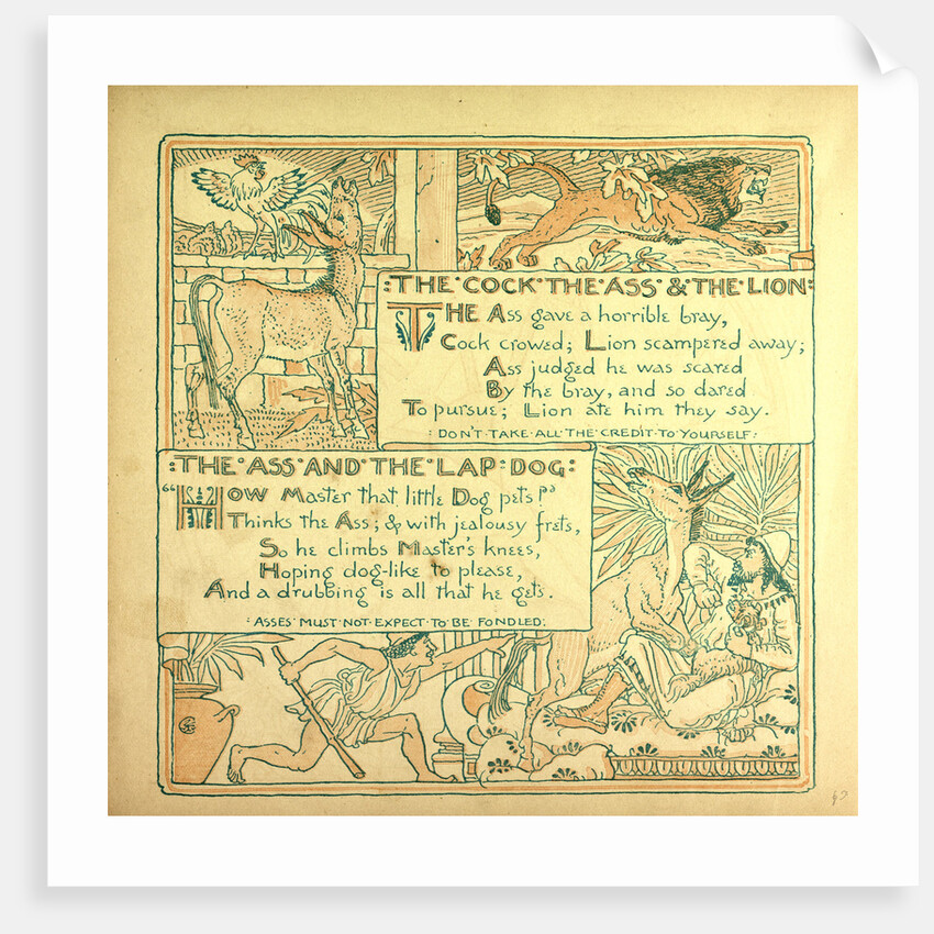 The Cock the Ass and the Lion the Ass and the Lap Dog by Anonymous