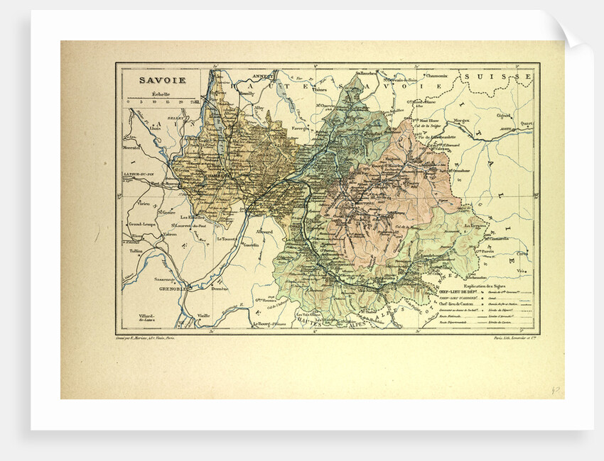 Map of Savoie France by Anonymous