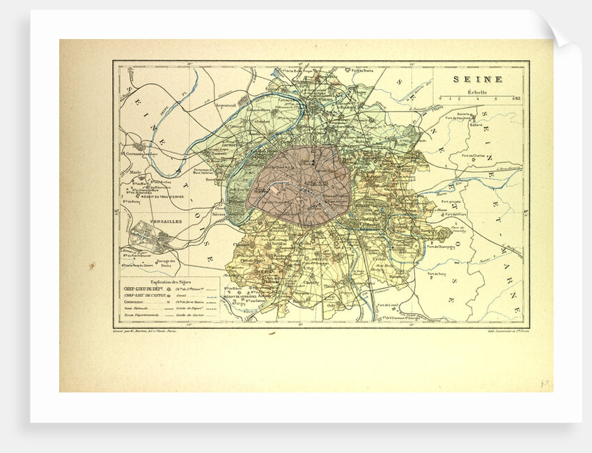 Map of Seine France by Anonymous