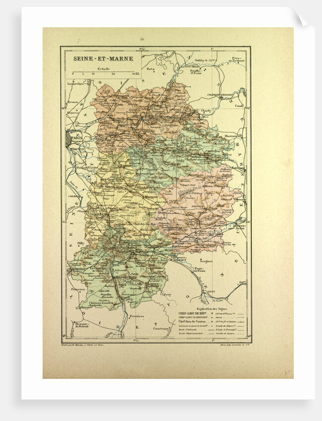 Map of Seine-Et-Marne France by Anonymous