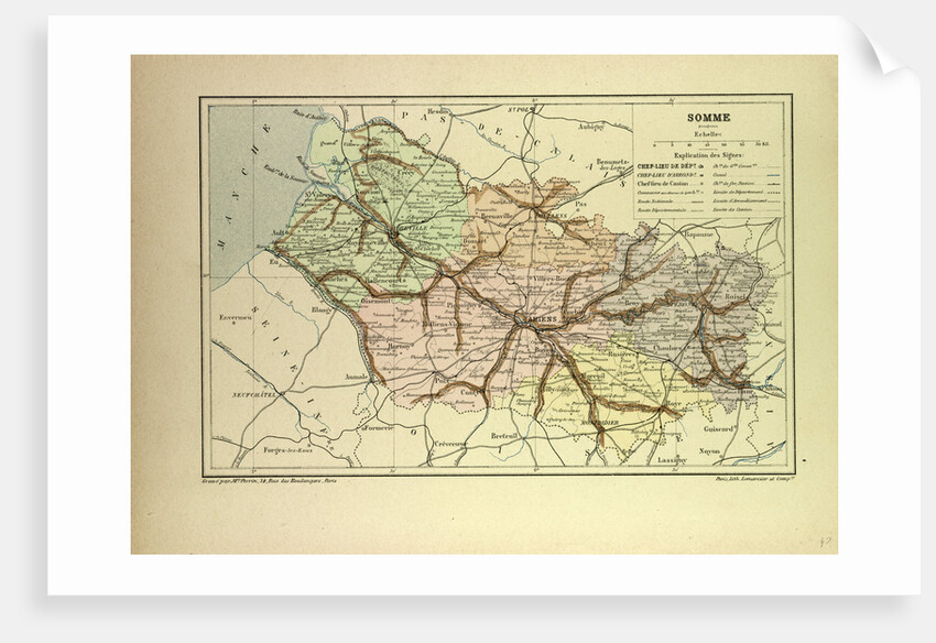Map of Somme France by Anonymous