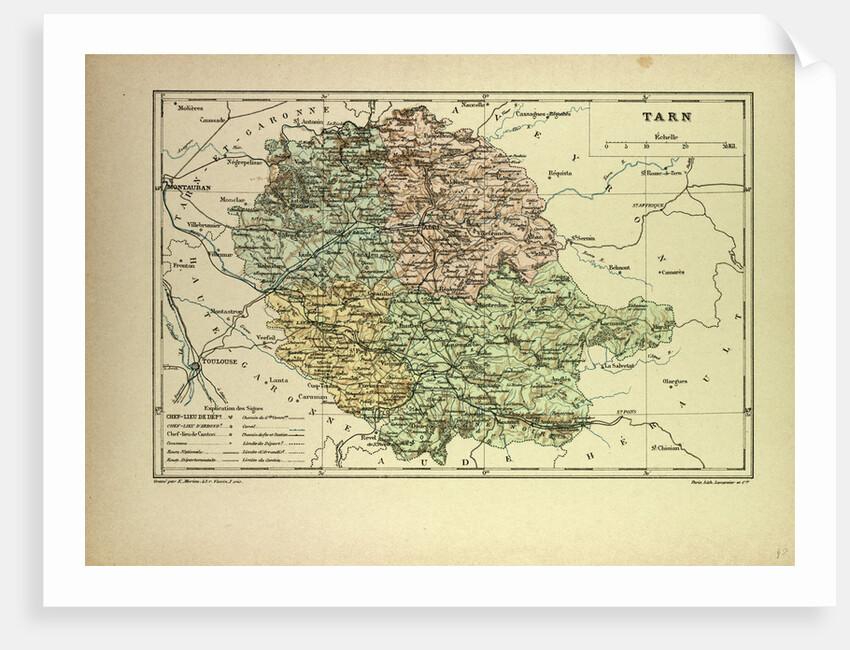 Map of Tarn France by Anonymous