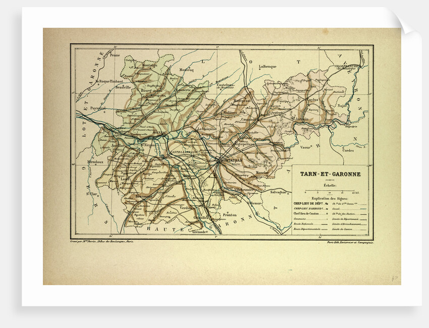 Map of Tarn-Et-Garonne France by Anonymous