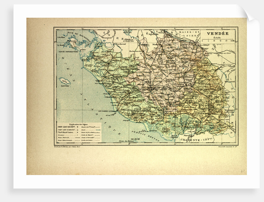 Map of Vendée France by Anonymous