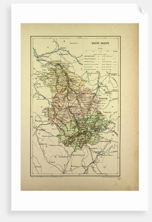 Map of Haute-Marne France by Anonymous