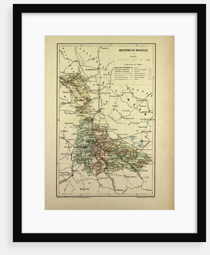 Map of Meurthe-Et-Moselle France by Anonymous