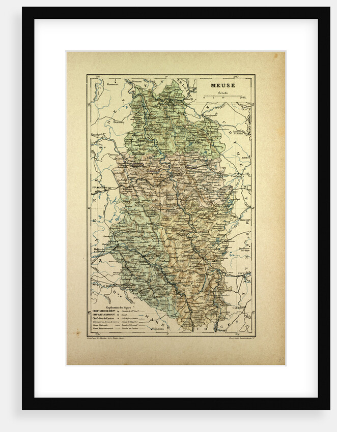 Map of Meuse France by Anonymous