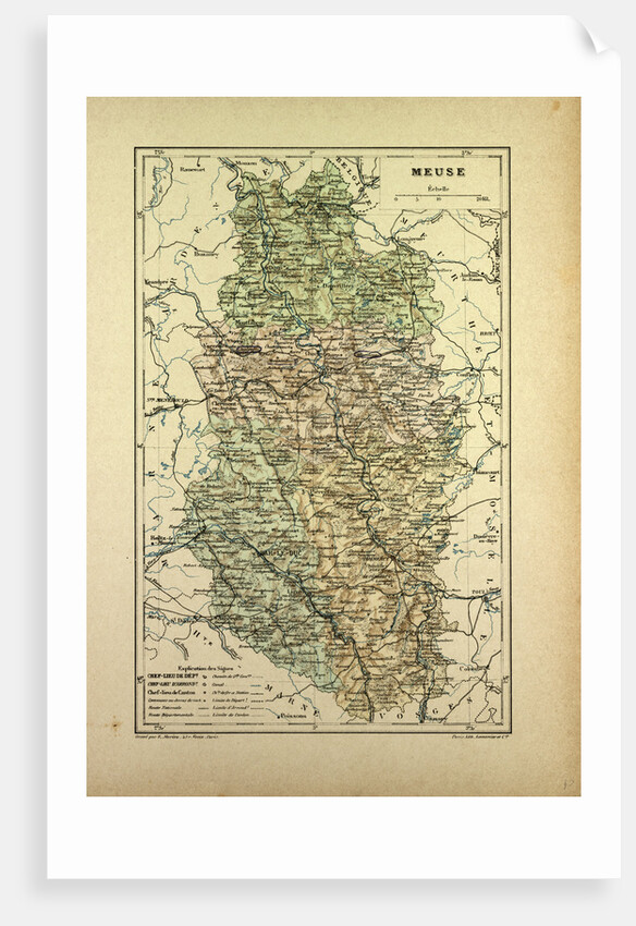 Map of Meuse France by Anonymous