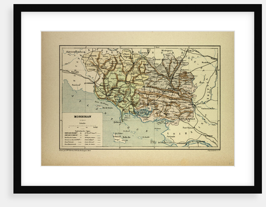 Map of Morbihan France by Anonymous