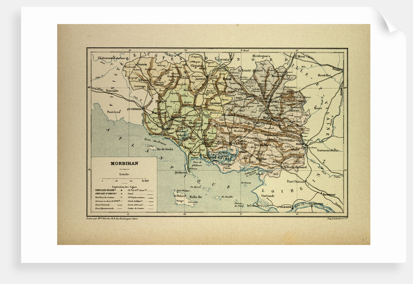 Map of Morbihan France by Anonymous