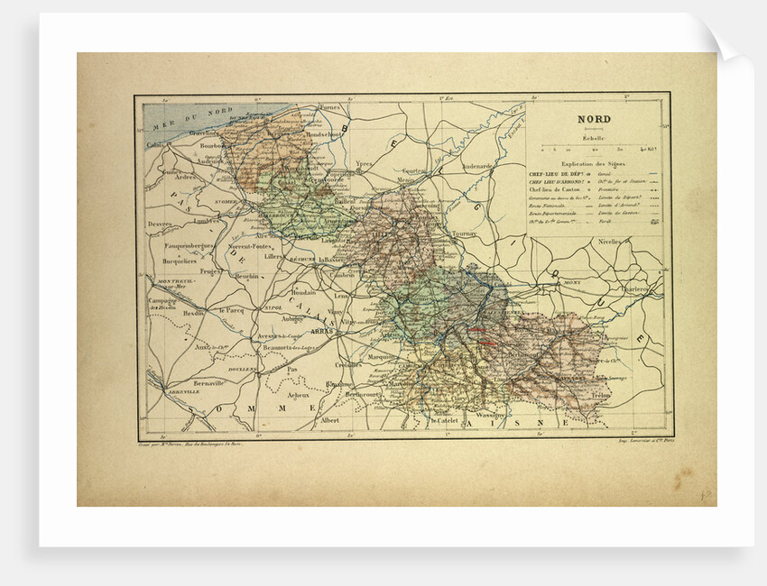 Map of the North West of France by Anonymous