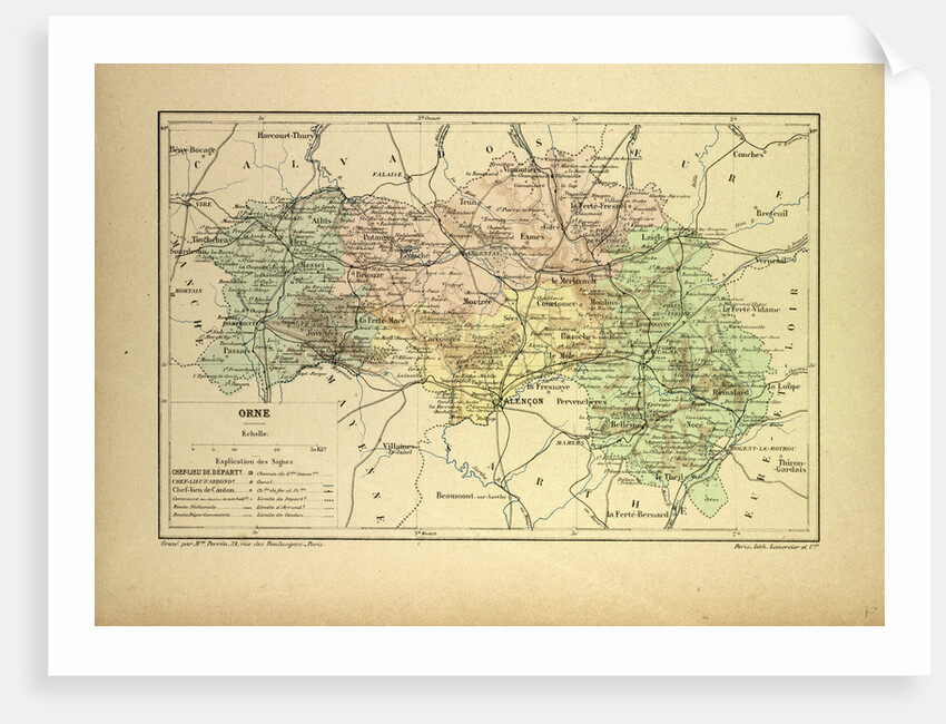 Map of Orne France by Anonymous