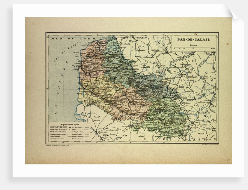 Map of Pas-De-Calais France by Anonymous