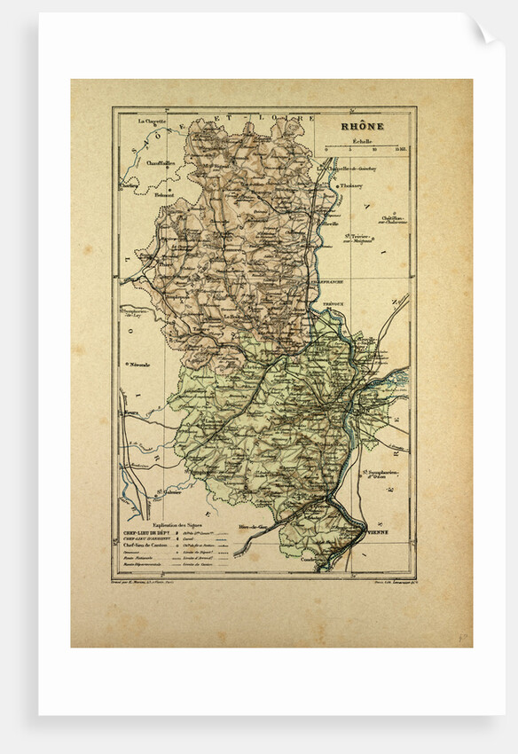Map of Rhône France by Anonymous