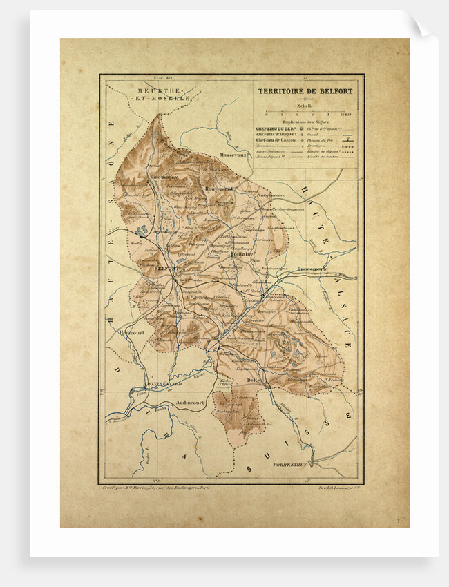 Map of Territoire De Belfort France by Anonymous
