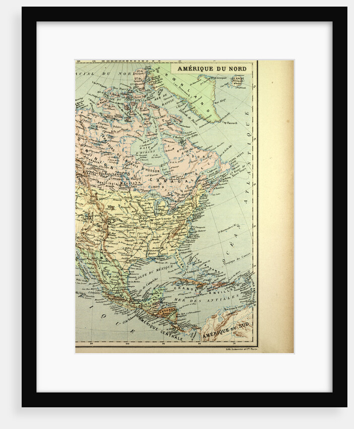 Map of North America by Anonymous