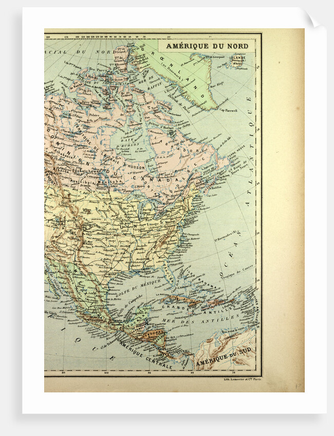 Map of North America by Anonymous