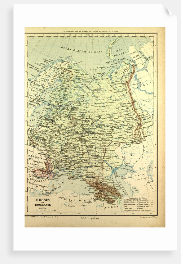 Map of Russia and Romania by Anonymous