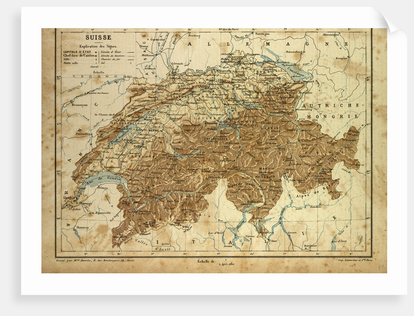 Map of Switzerland by Anonymous