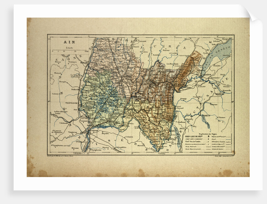 Map of Ain France by Anonymous