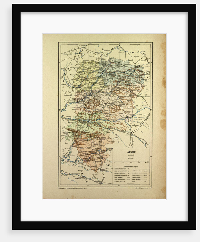 Map of Aisne France by Anonymous