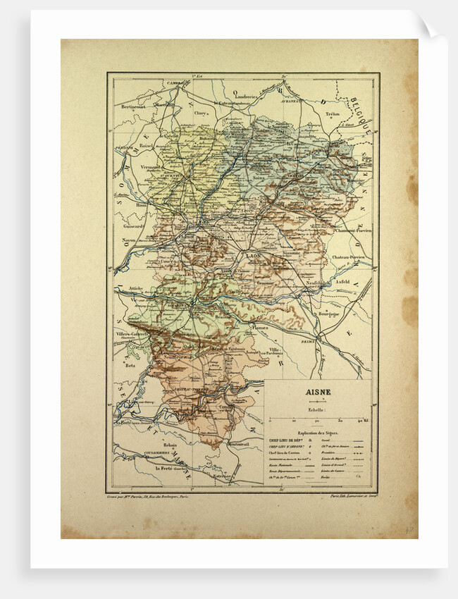 Map of Aisne France by Anonymous