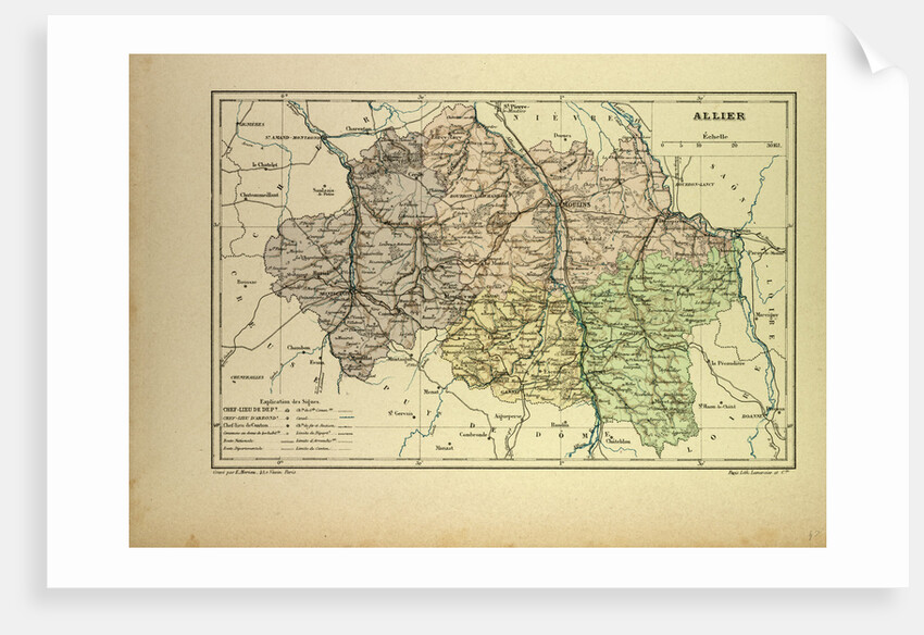 Map of Allier France by Anonymous