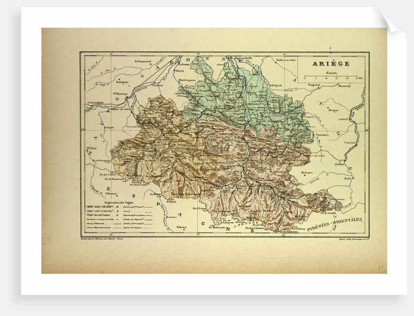 Map of Arriège France by Anonymous