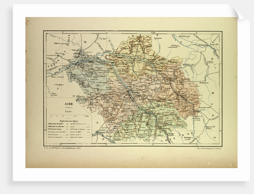 Map of Aube France by Anonymous