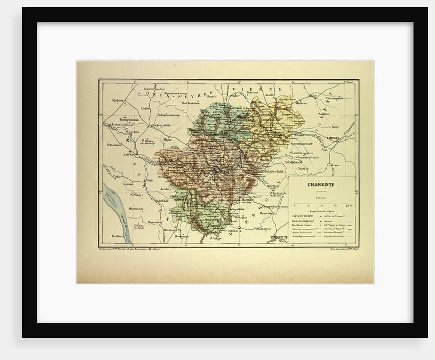 Map of Charente France by Anonymous