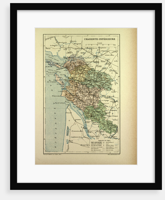 Map of Charente-Inférieure France by Anonymous