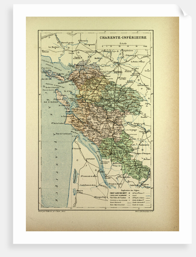 Map of Charente-Inférieure France by Anonymous